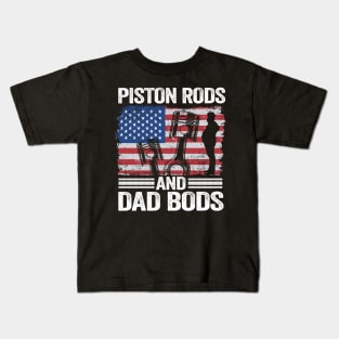 Piston Rods And Dad Bods Funny Mechanic Kids T-Shirt